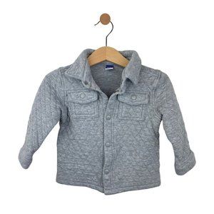 Old Navy Cotton Button Down Jacket Light Gray 18-24 Months